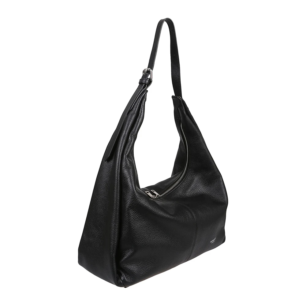 Avenue 67 Zwarte leren tas gemaakt in Italië Black Dames