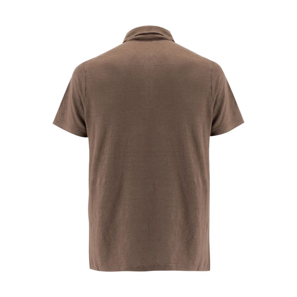 Mauro Ottaviani Polo Shirts Brown Heren