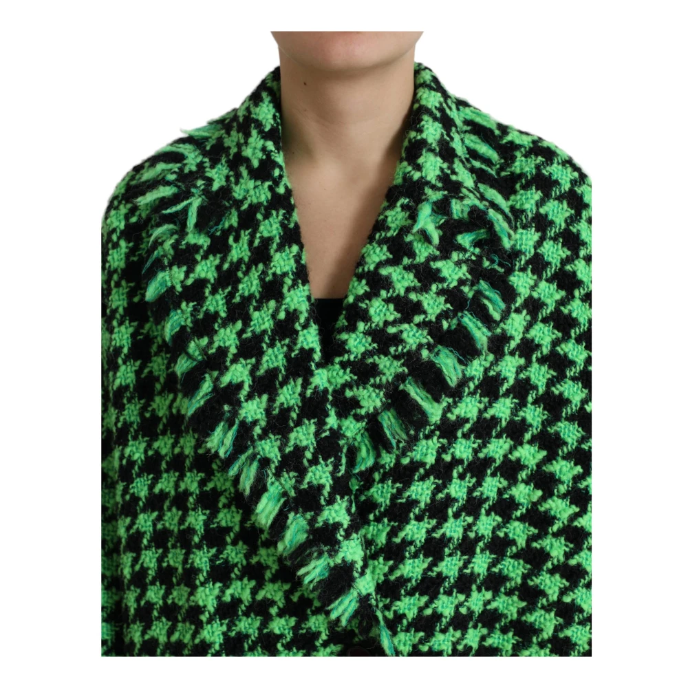 Dolce & Gabbana Single-Breasted Coats Green Dames
