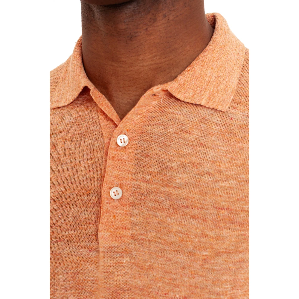 Gran Sasso Polo Shirts Orange Heren