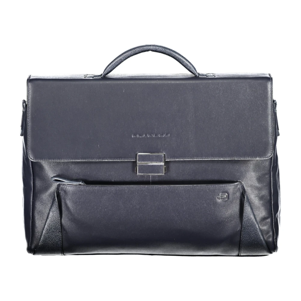 Piquadro Blauwe Heren Aktetas met Laptoptas Blue Heren