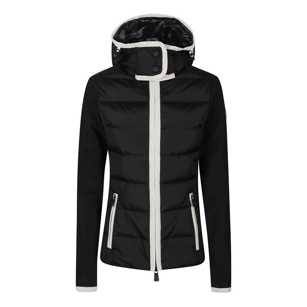 Moncler Stylish Knit Cardigan Jumper - Female - Winter Jackets - Black - L - Jackets