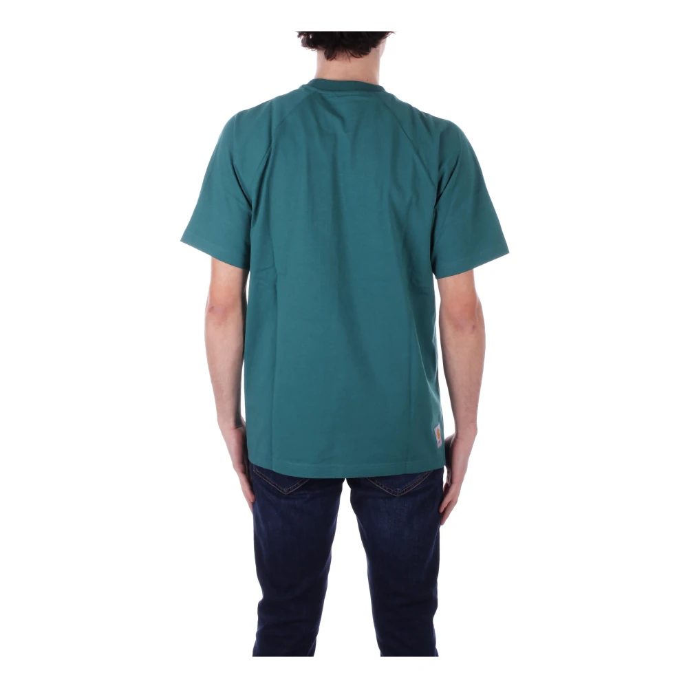 Carhartt WIP Logo Front T-shirt Regular Fit Green Heren