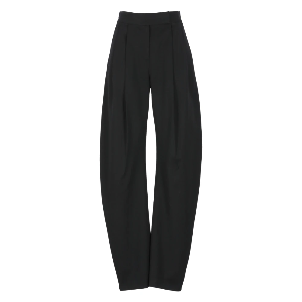The Attico Zwarte wollen broek met ritssluiting Black Dames