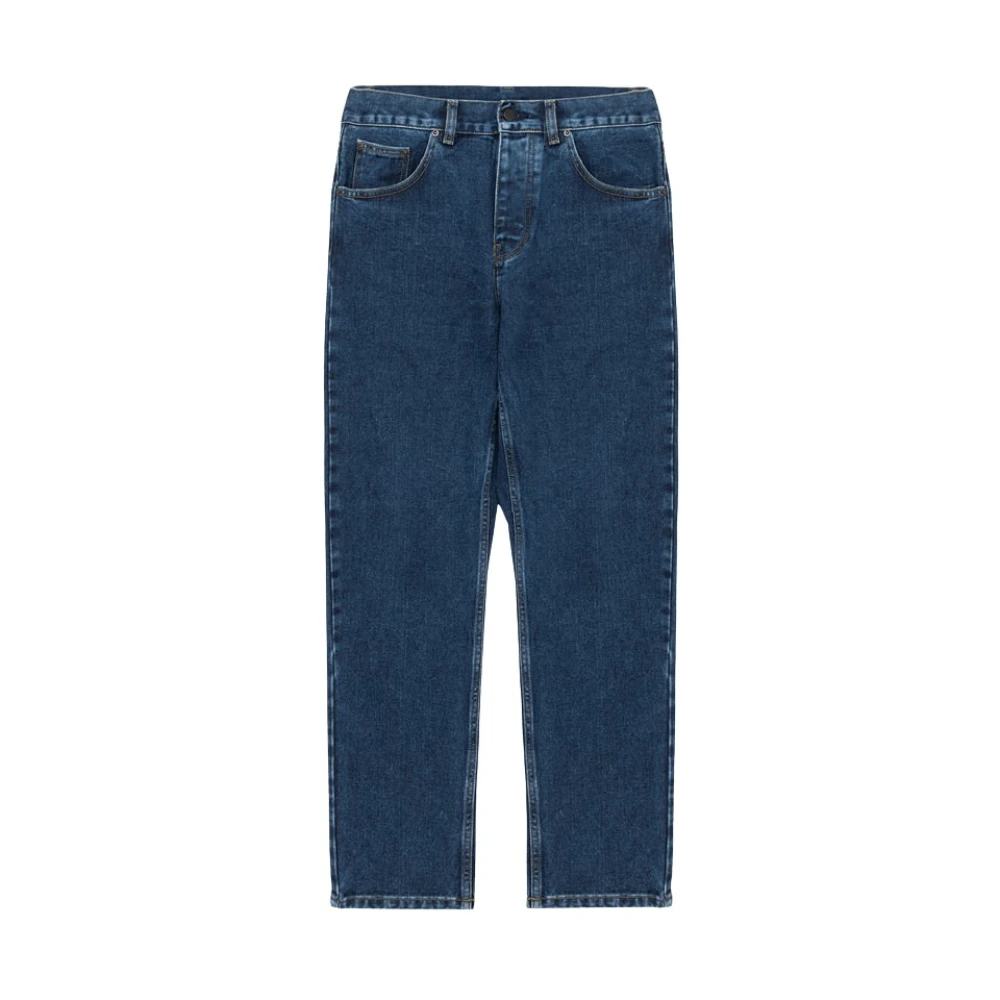 Carhartt WIP Stone-Washed Organische Jeans Blue Heren
