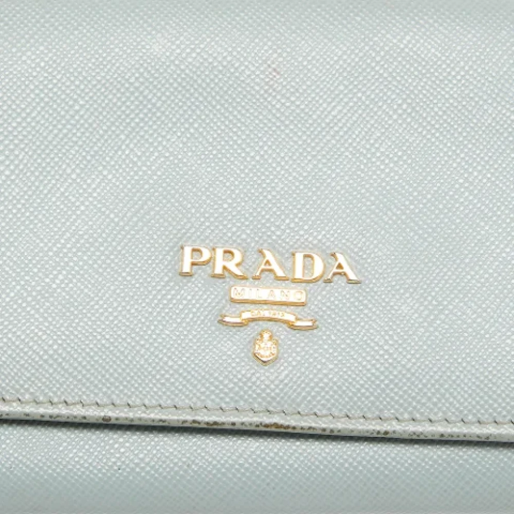 Prada Vintage Pre-owned Leather wallets Blue Dames