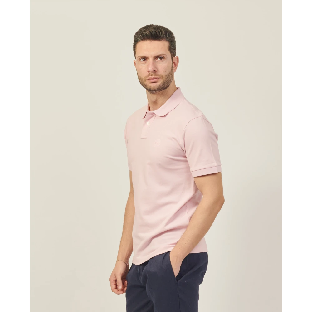 Boss Roze Polo Passenger T-shirt Pink Heren