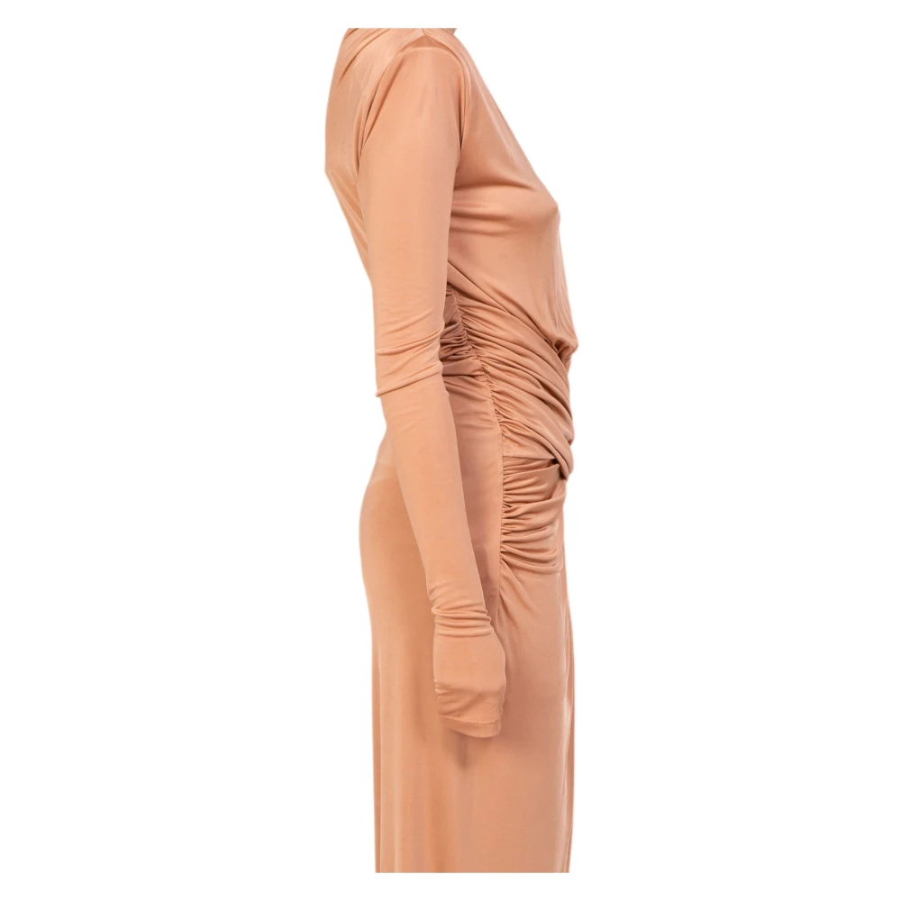 pinko Gedraaide Jurk voor Vrouwen Brown Dames