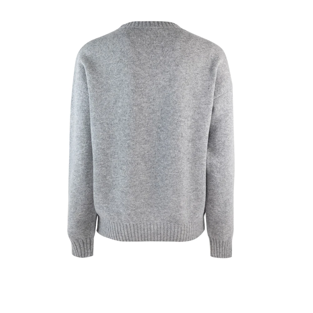 Elisabetta Franchi Gekruiste Hals Lange Mouw Trui Gray Dames