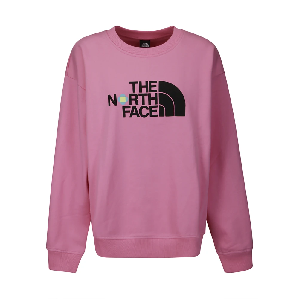 The North Face Roze Oversized Logo Sweatshirt Fleece Interieur Pink Heren