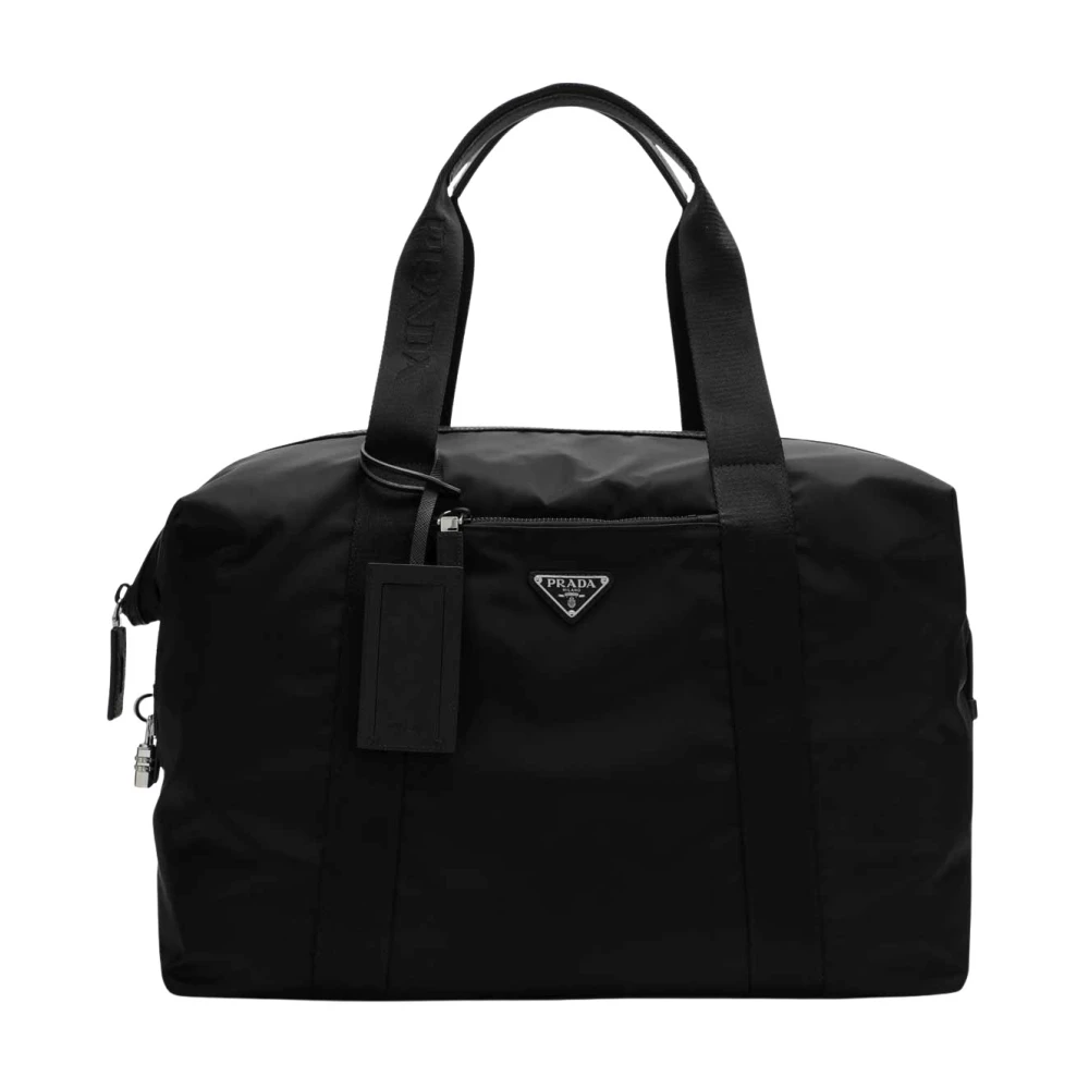 Prada Black Recycled Polyamide Luggage And Travel - Image 4