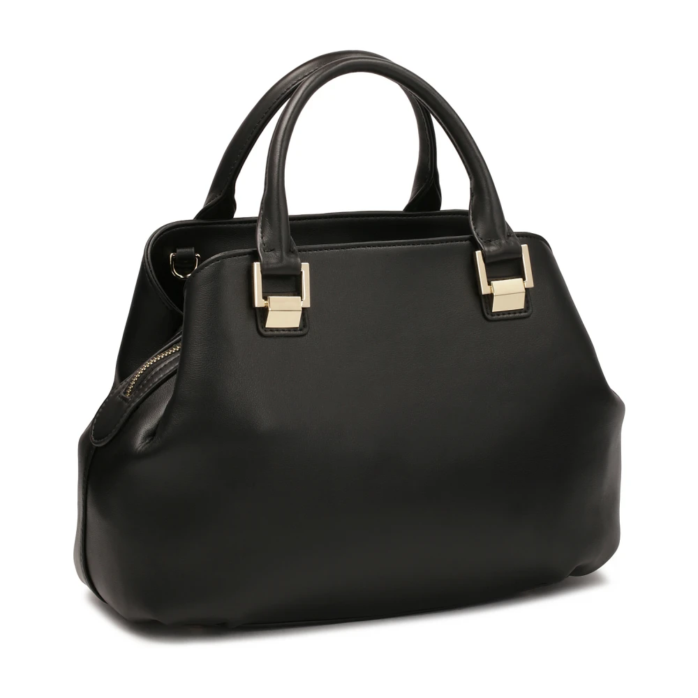 Kazar Zwarte handtas met handvatten en afneembare band Black Dames