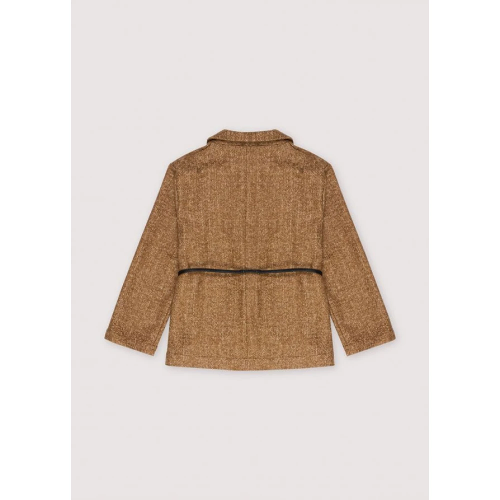 The New Society Oversized Double-Breasted Blazer Brown Dames