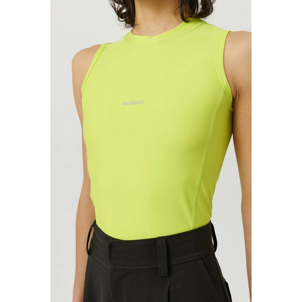Soulland Mira Mouwloze Top Oranje Zwart Green Dames