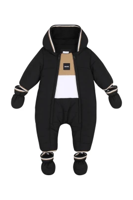Quiltad snöoverall med huva