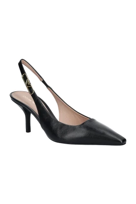 Nappa-läder Slingback Pumps med Örnplakett
