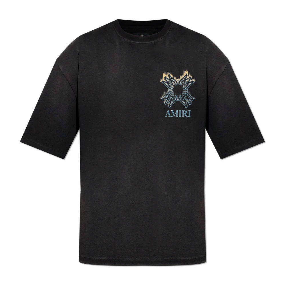 Amiri Men's Black T-Shirt With Logo - T-Shirts - M - Tops