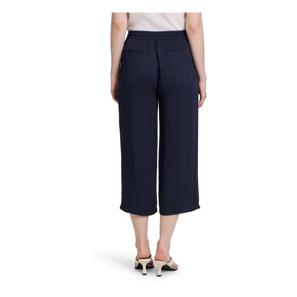 Betty Barclay Elastische taille broek met zakken Blue Dames