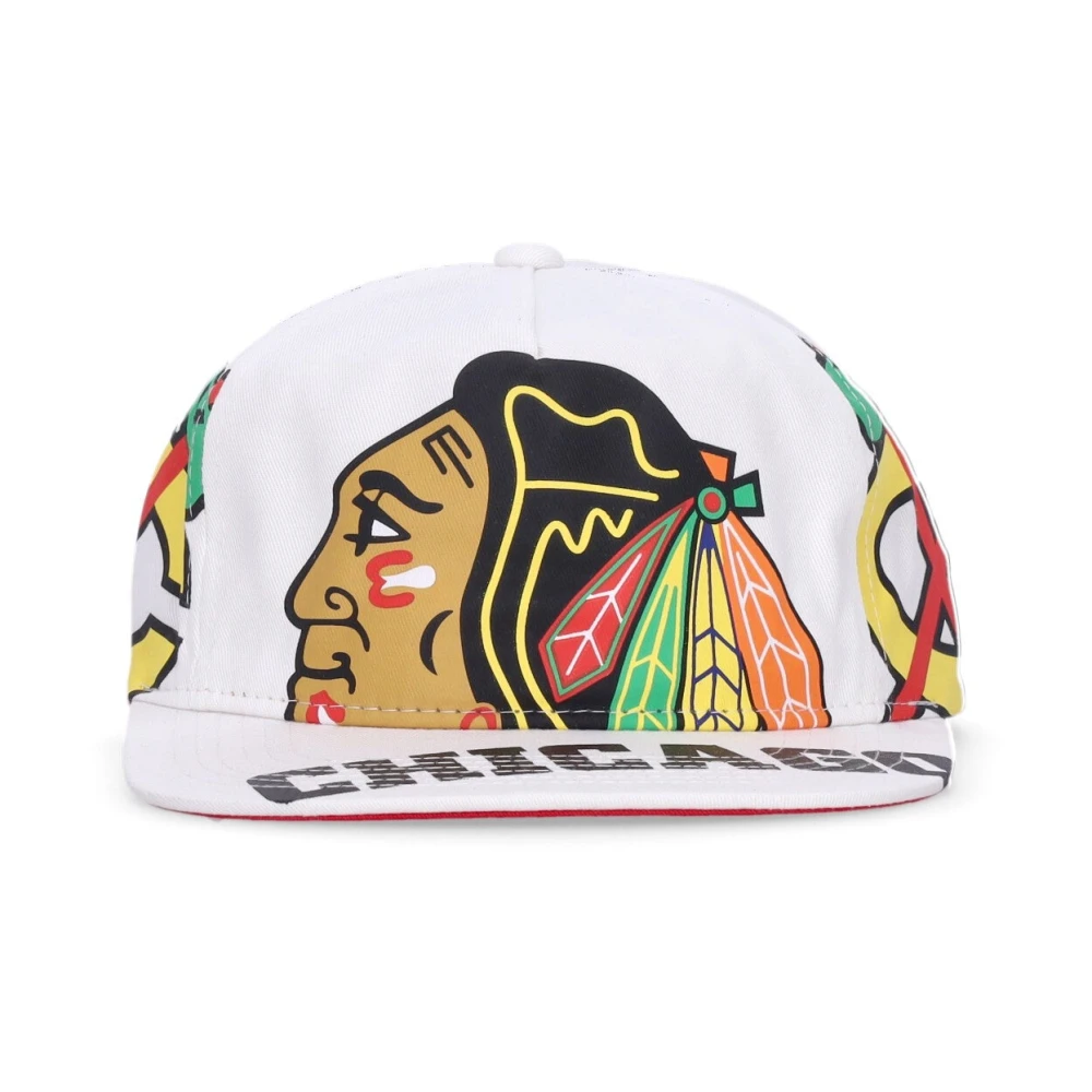 Mitchell & Ness Chicago Blackhawks Flat Brim Cap Multicolor Heren
