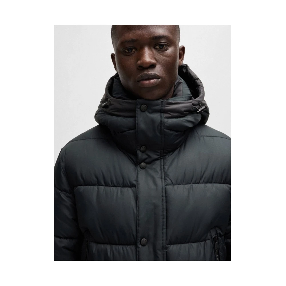 Hugo Boss Stijlvolle Jas voor Mannen Black Heren