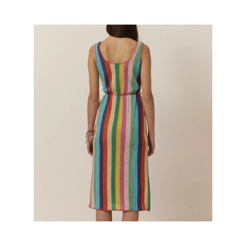 Arizona Love Gehaakte mouwloze jurk met borduurwerk Multicolor Dames