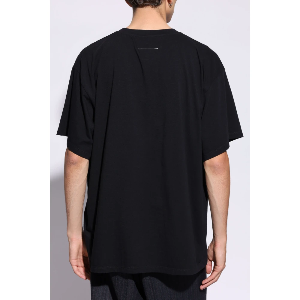 MM6 Maison Margiela T-shirt met logo Black Heren