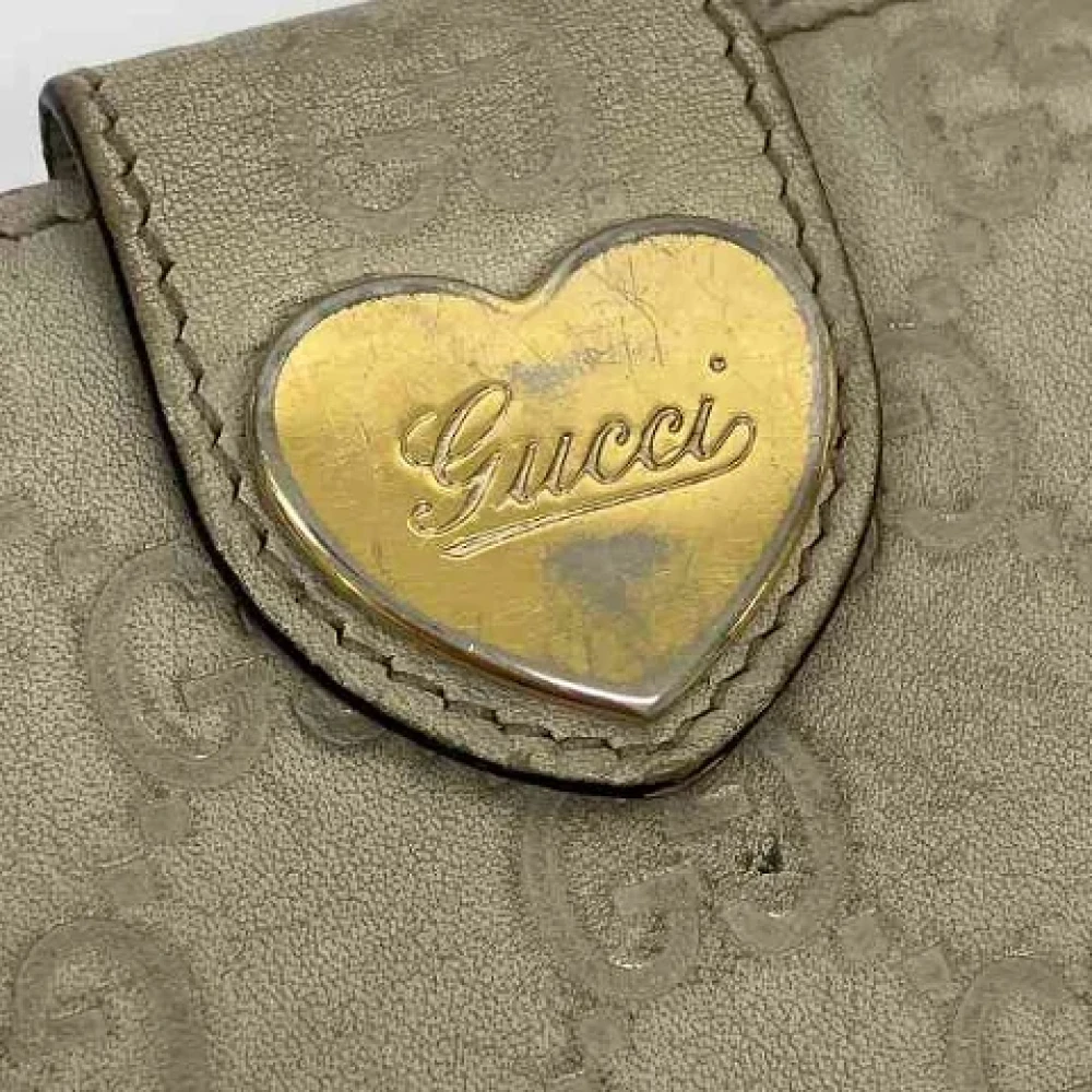 Gucci Vintage Pre-owned Leather wallets Beige Dames