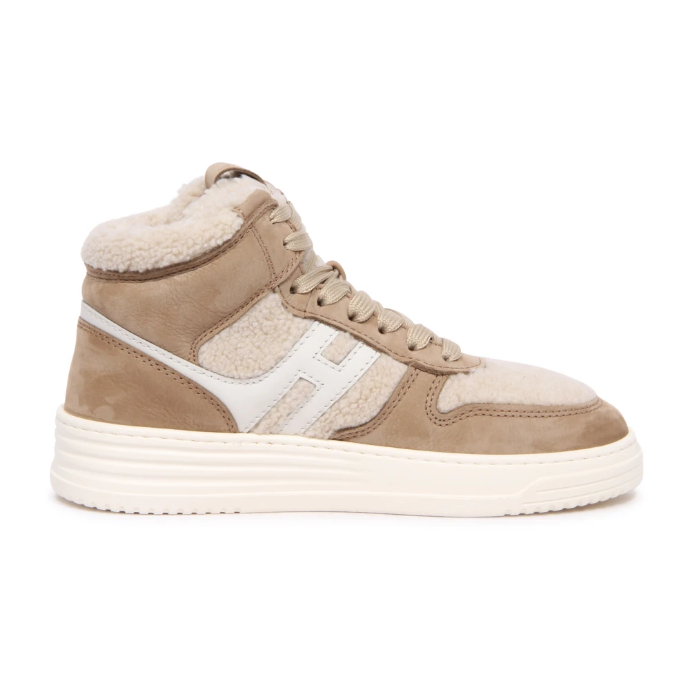 Hogan Eco-Fur Inside Sneakers Dames Schoenen Beige