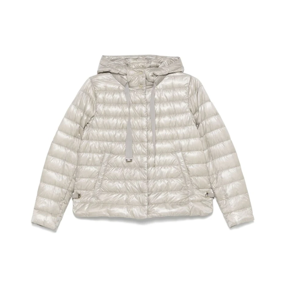 Herno Taupe Grijs Hoodie met Zakken Gray Dames