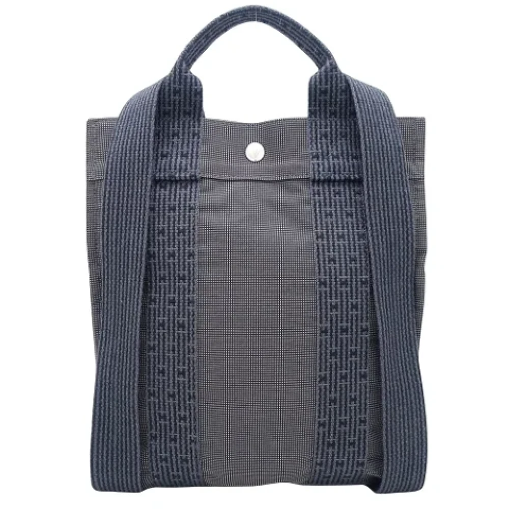 Hermès Vintage Pre-owned Canvas backpacks Gray Dames