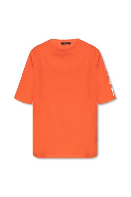 t-shirt-en-coton-orange-avec-logo-imprime
