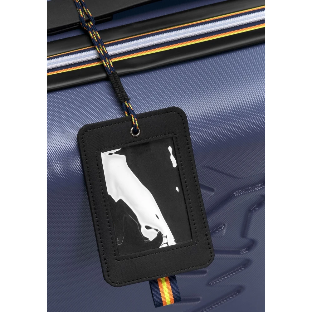 K-way Harde Reistrolley Klein met Multicolor Banden Blue Unisex