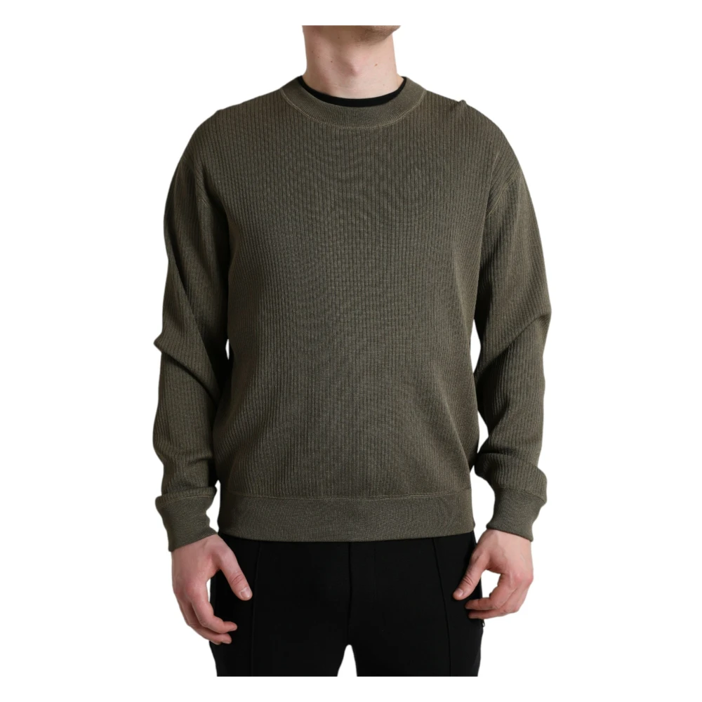 Dolce & Gabbana Round-neck Knitwear Green Heren