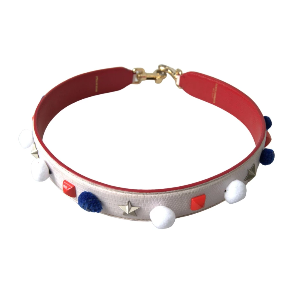 Dolce & Gabbana Studded Leren Schouderband White Dames