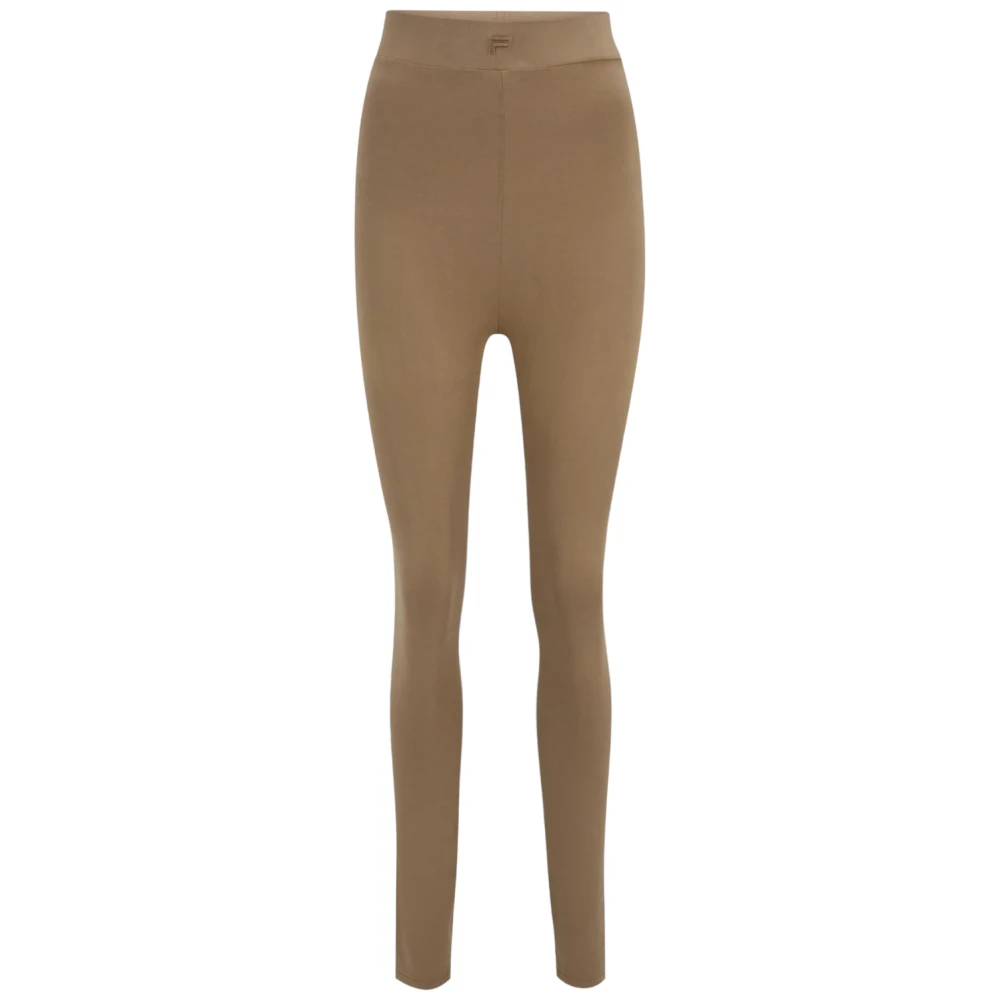 Fila Women's Beige Leggings, S, Leggings, Model Charlieu