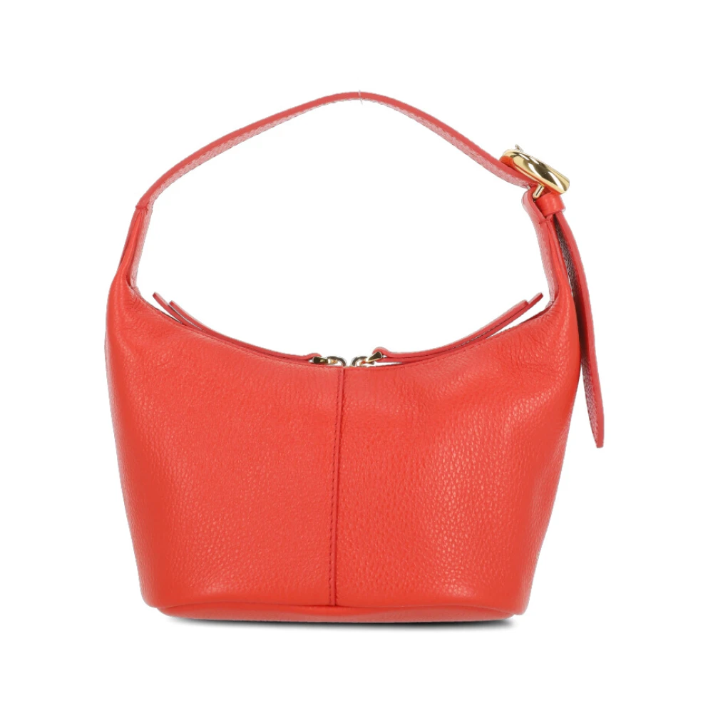 Coccinelle Oranje Leren Handtas met Verstelbaar Handvat Orange Dames