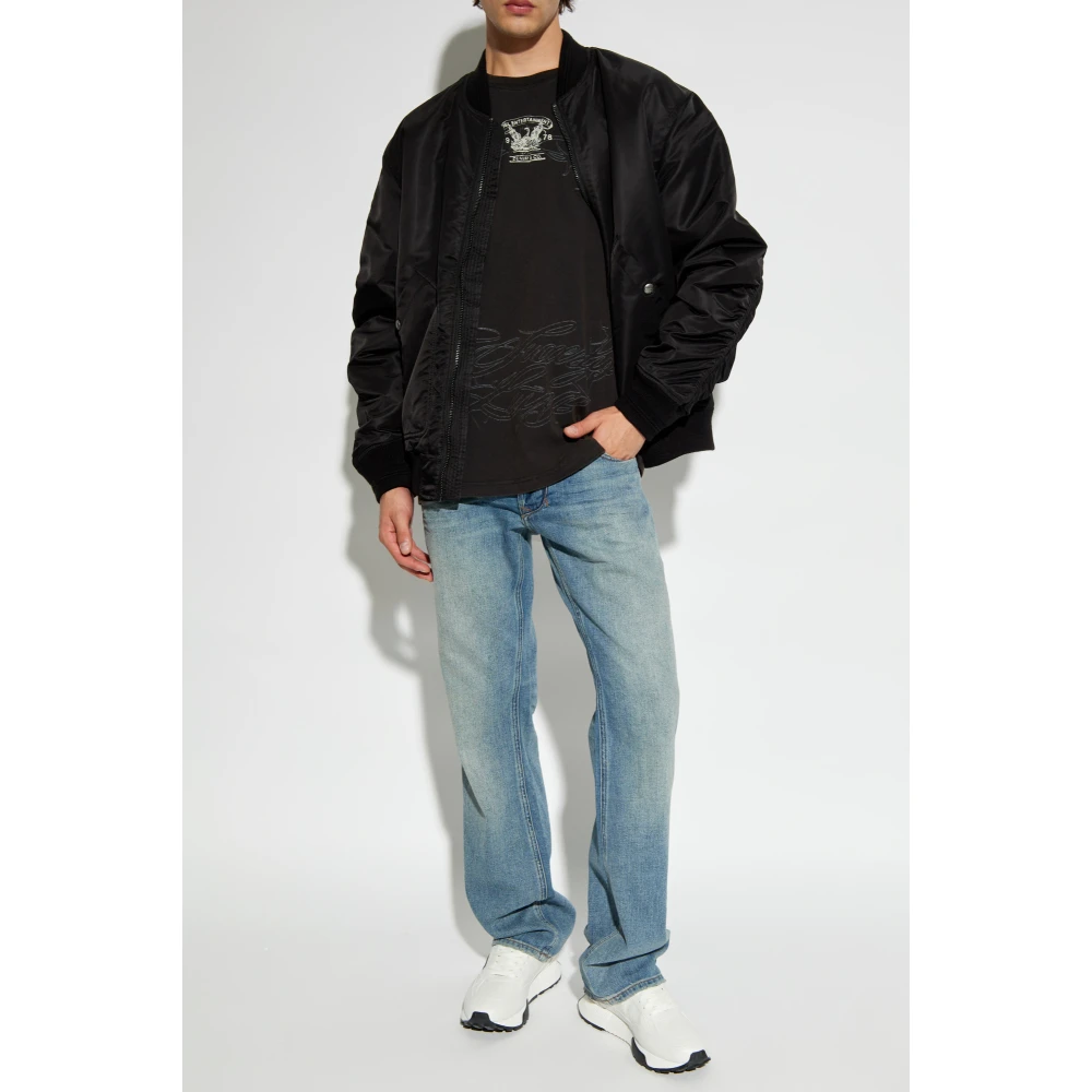 Diesel T-shirt T-Roxt-Q1 Gray Heren