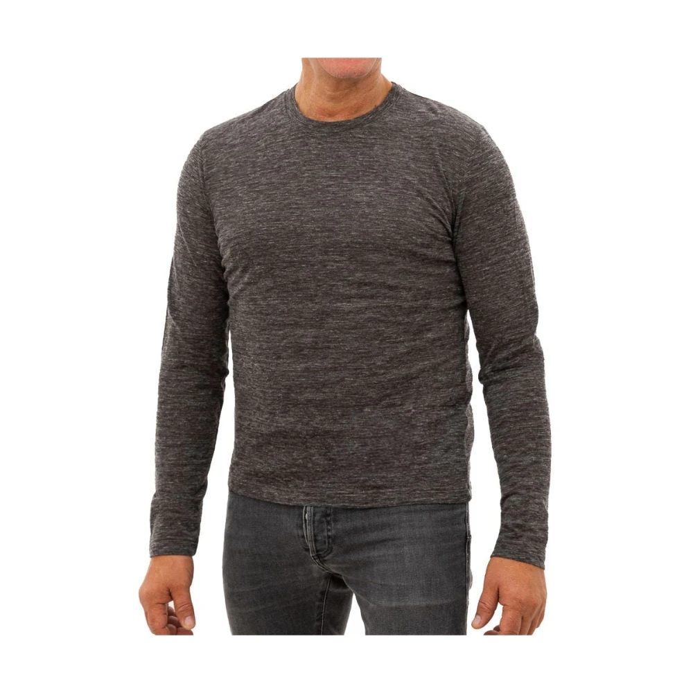 Corneliani Grijze Wollen T-Shirt Gray Heren