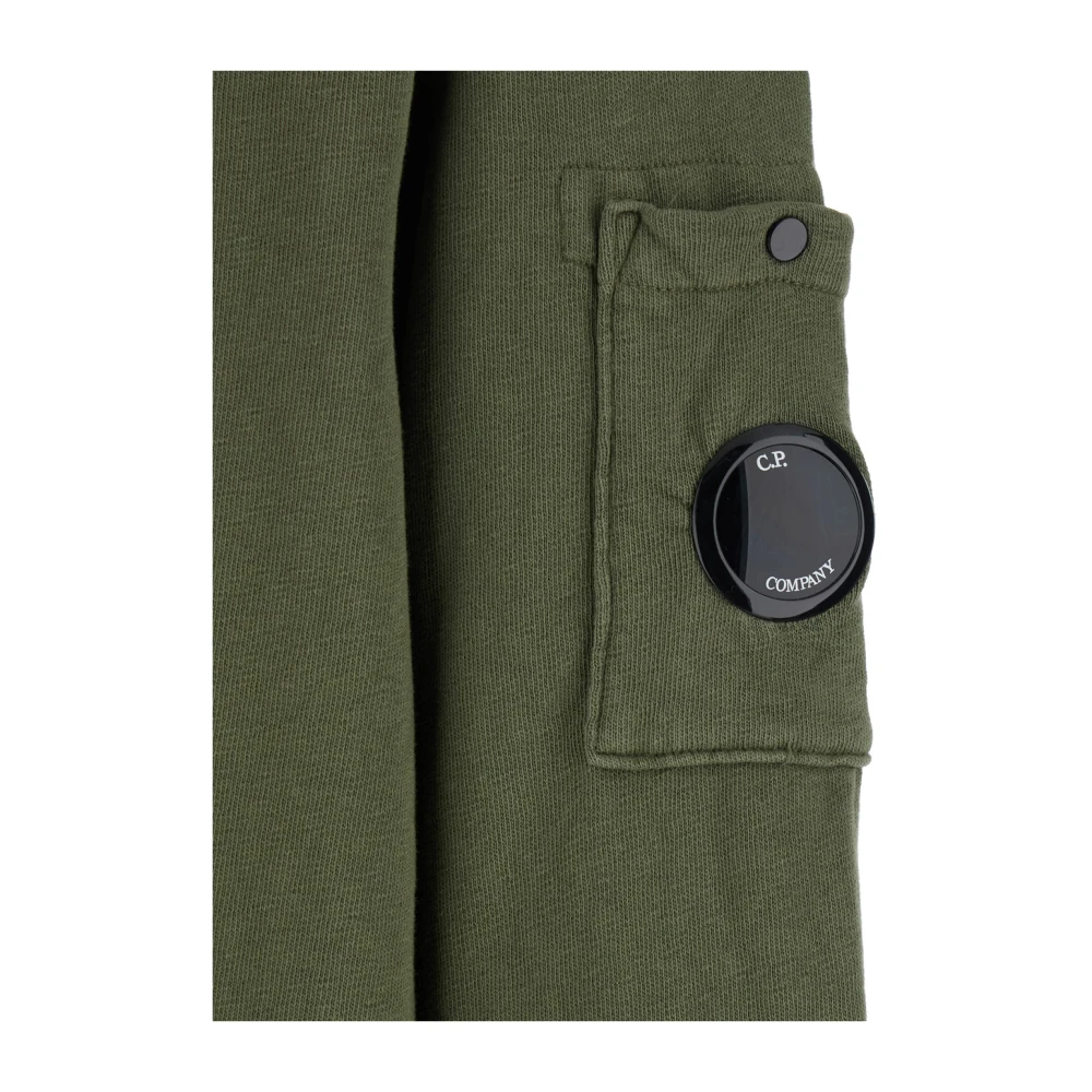 C.P. Company Groene Crewneck Sweatshirt met Lens Motief Green Heren