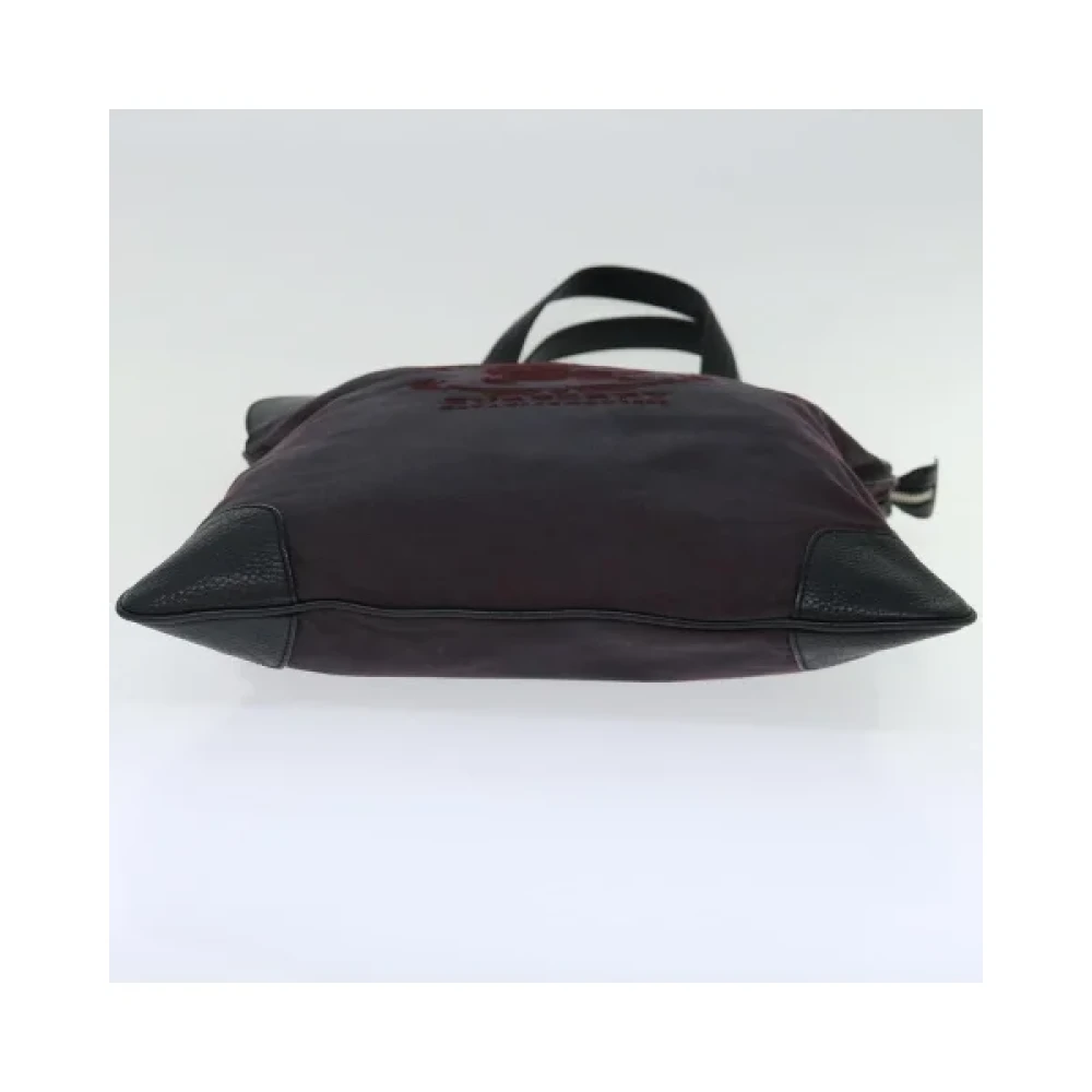 Burberry Vintage Pre-owned Cotton handbags Red Dames