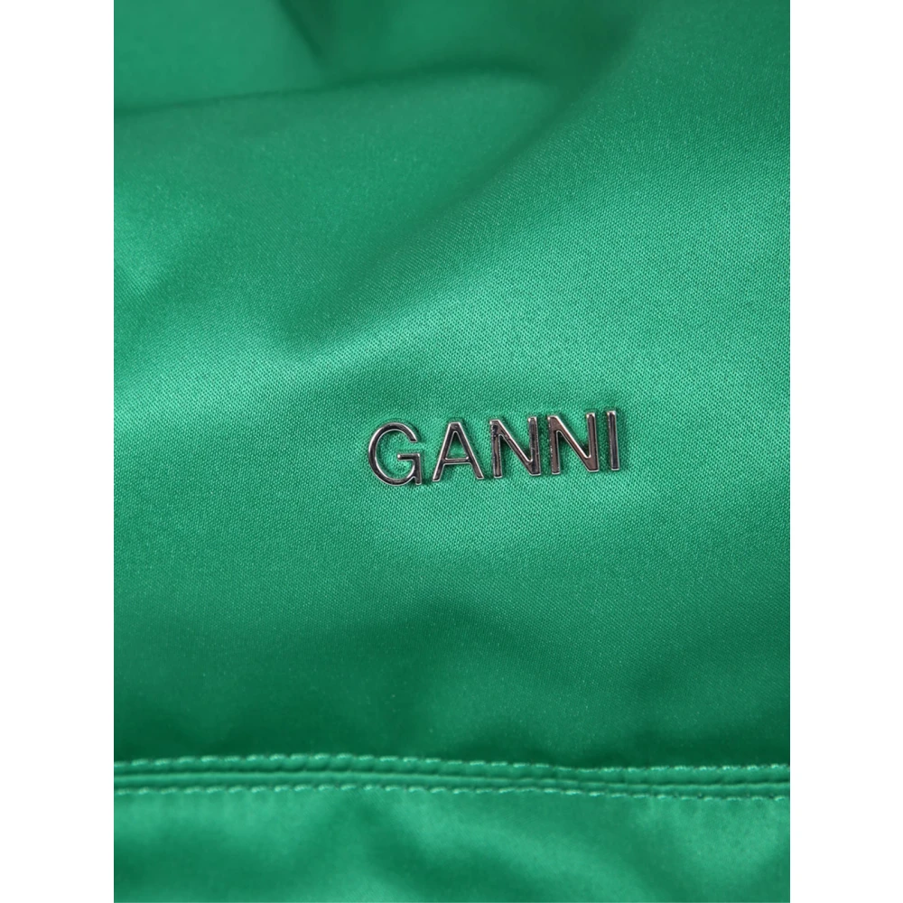 Ganni Grote Hobo Schoudertas Green Dames