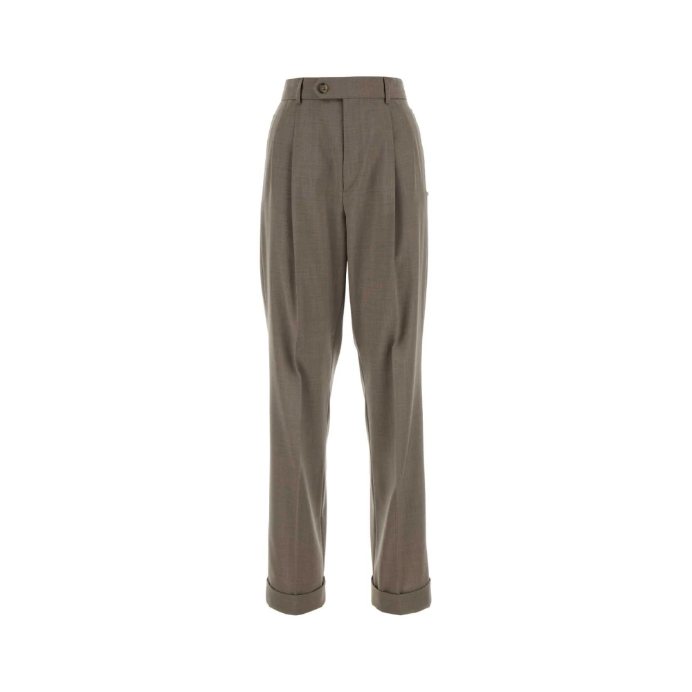 SPORTMAX Wol Ferito Cappuccino Broek Brown Dames