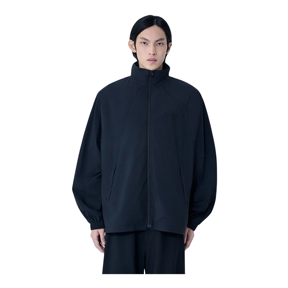 Mm6 Maison Margiela Men's Black High-Neck Zip-Up Jacket