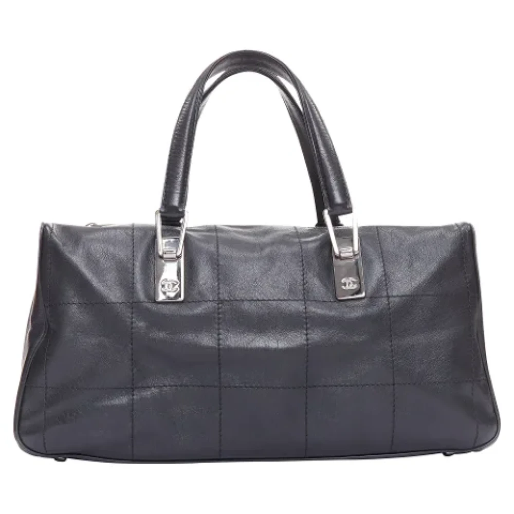 Chanel Vintage Pre-owned Leather handbags Black Dames
