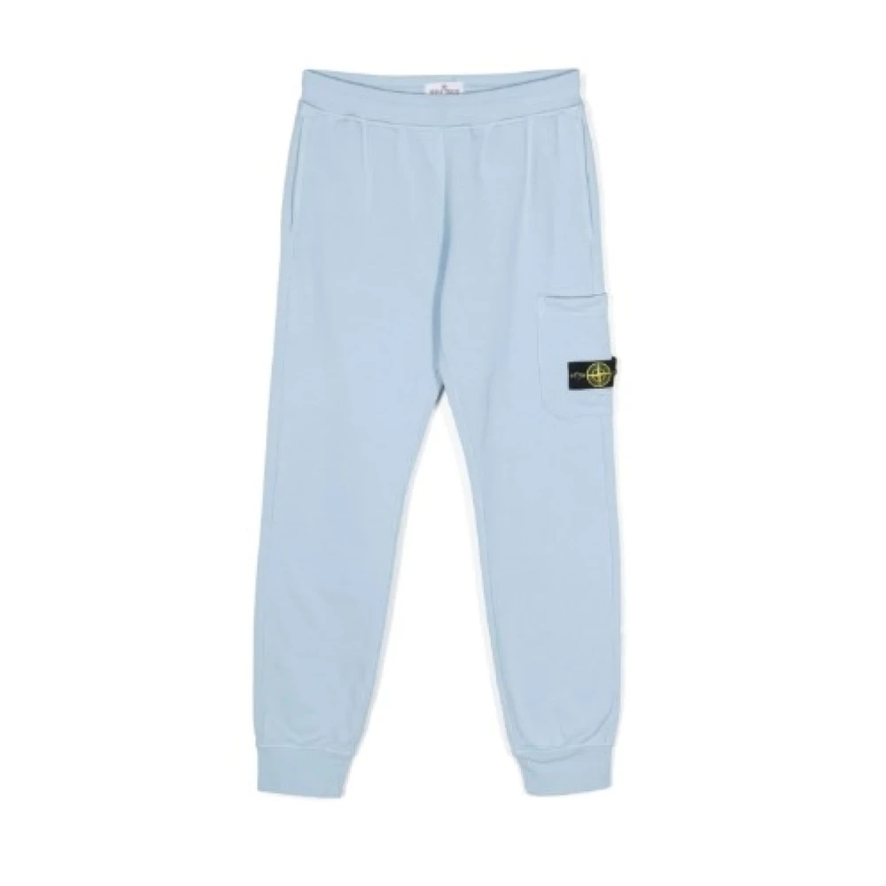 Stone Island Boys Blue Sweatpants, 6 Y, Elasticated Waistband Trousers