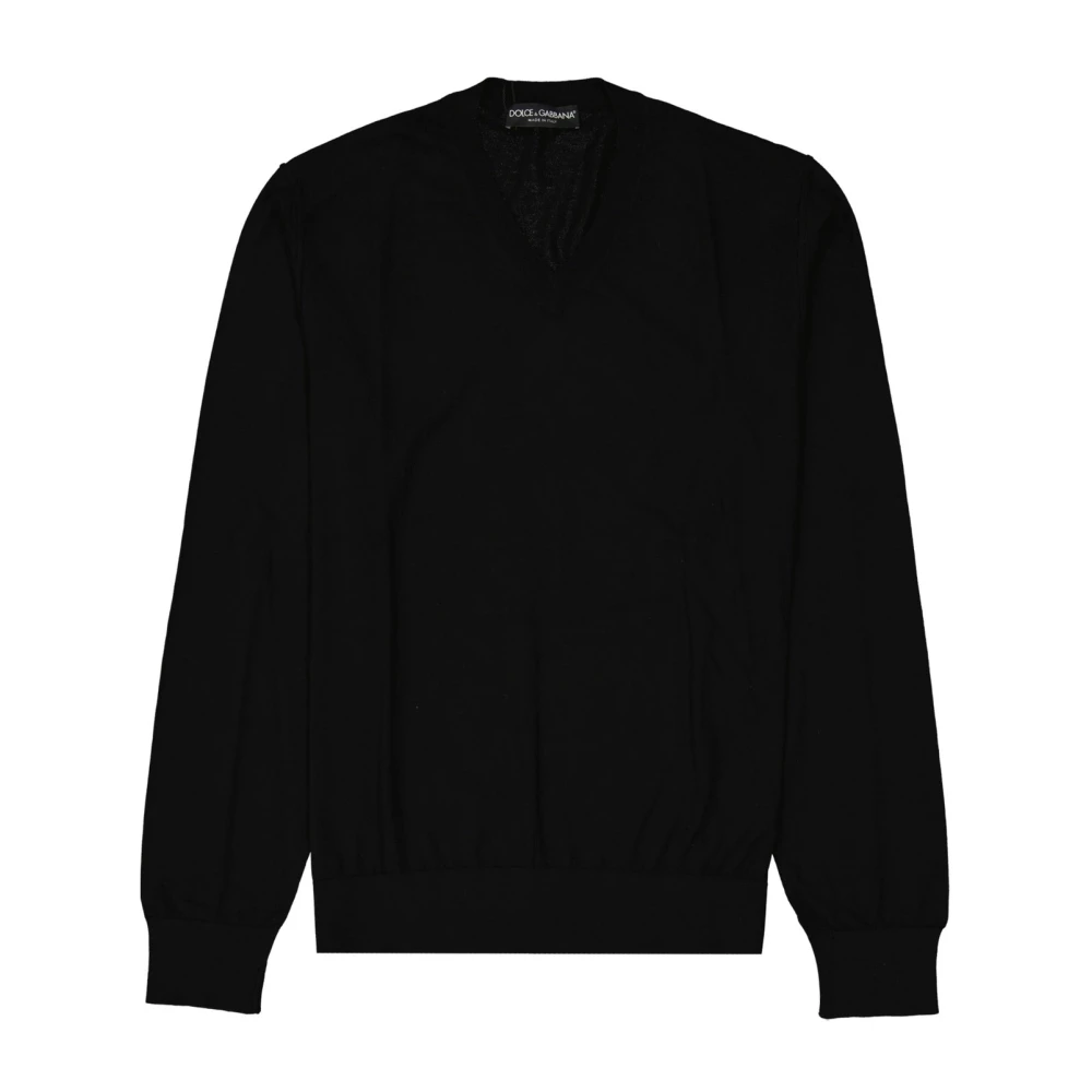 Dolce & Gabbana Italiaanse Wol Pullover Black Heren