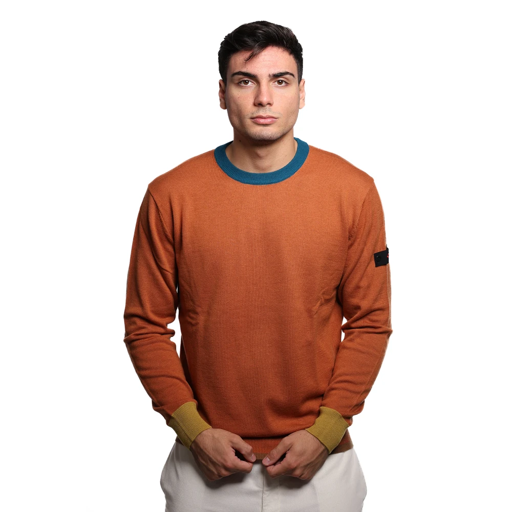 Peuterey Oranje Gebreide Trui New Marlon Stijl Orange Heren
