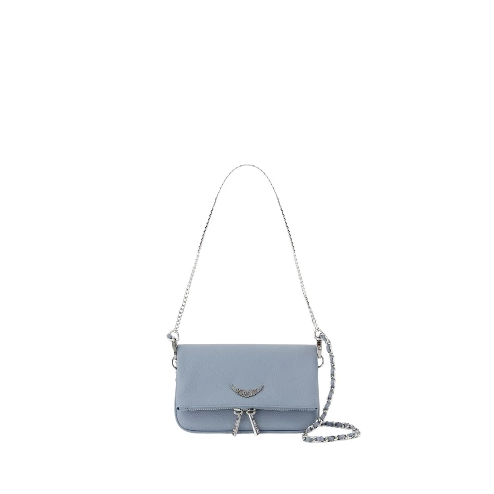 Zadig & Voltaire Blå Läder Crossbody-väska med Kedja Blue, Dam