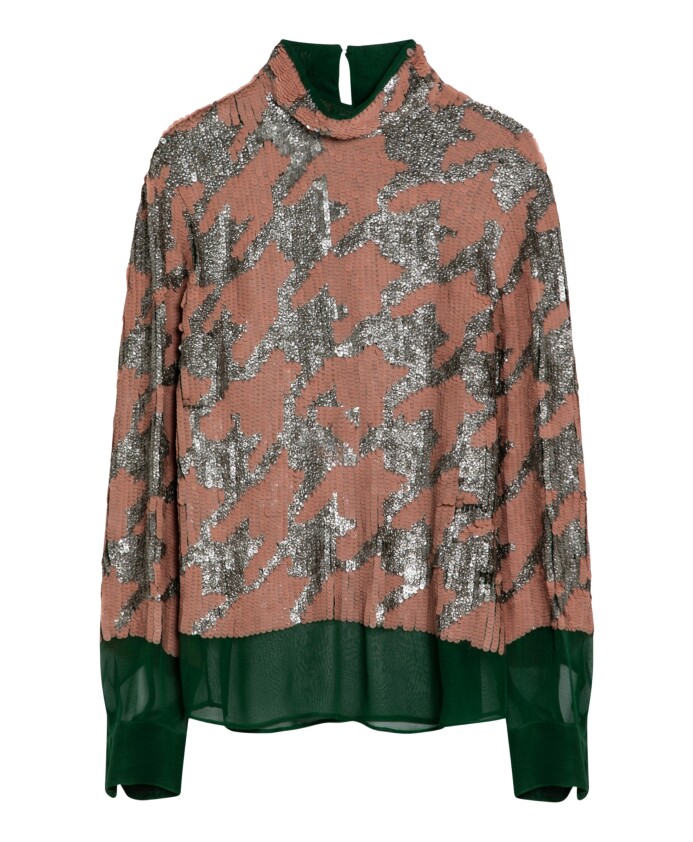 blouse-verte-rose-argentee-a-sequins