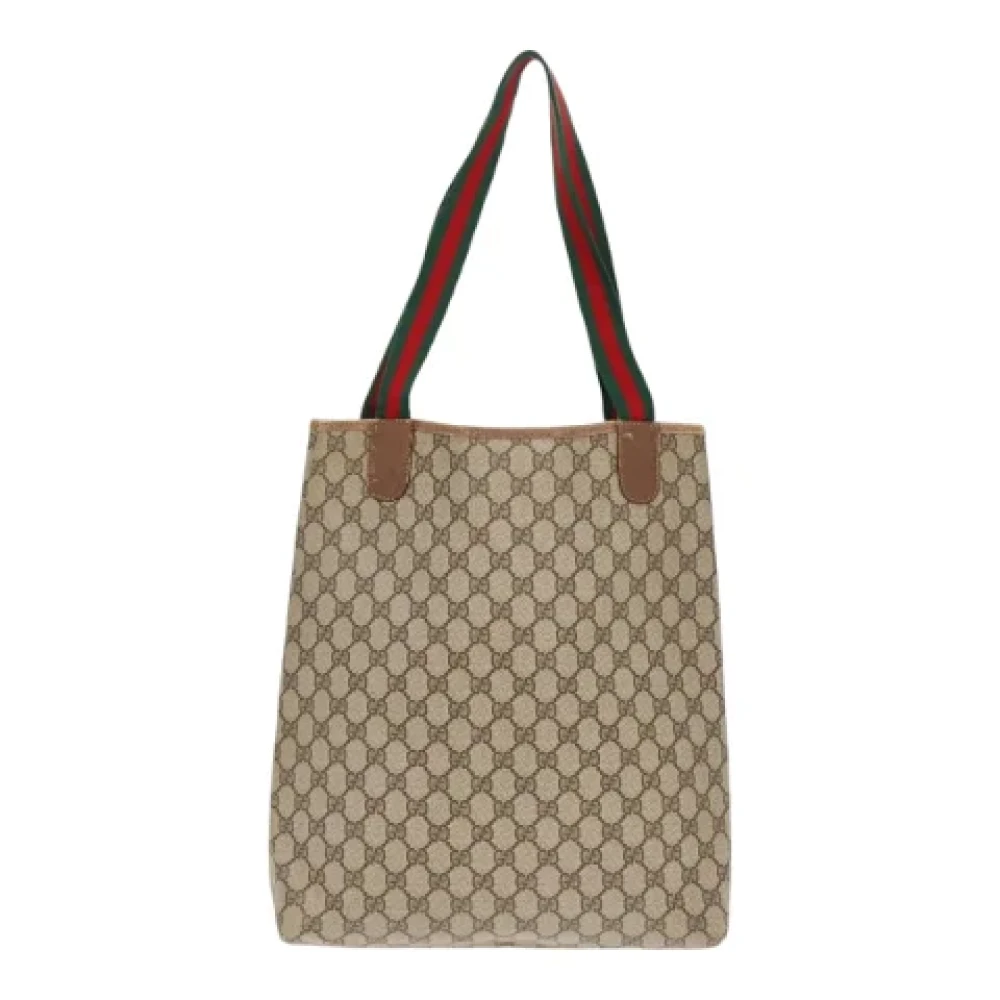 Gucci Vintage Pre-owned Leather totes Beige Dames